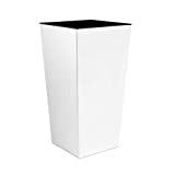 Prosperplast Macetero Urbi 50 cm alto plástico Fower Pot con interior liner, 7 colores, Blanco