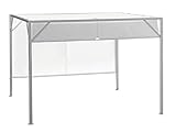 Gruppo Maruccia, PГ©rgola de aluminio de 3 x 3 metros de color blanco con cobertura deslizante y cortinas parasol para cГ©sped, porches y jardines