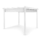 blumfeldt Pantheon Pergola Awnings PГ©rgola de JardГn Resistente al Agua, Carpa Plegable 2,95x2,95 m. Techo PoliГ©ster RetrГЎctil, Cenador Marco Aluminio y ProtecciГіn UV, Pergolas de Jardin, Blanco