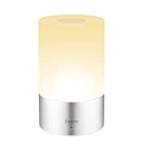 Lámpara de Mesa Recargable con Luz Blanca Cálida Regulable & Bawoo Color-Cambiante RGB, Lámpara Táctil con una iluminación de 360 grados para Habitaciones A+