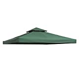 Outsunny Techo de Reemplazo 3X3 Metros para Carpa Pabellon Toldo Eventos y Bodas Verde Esmeralda