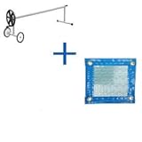 PACK MANTA TÃRMICA (COBERTOR TÃRMICO-CUBIERTA ISOTÃRMICA-TOLDO PARA PISCINA) DE 500 MICRAS SOLAR ENERGY CON REFUERZO EN TODO EL CONTORNO (8x3m) + ENROLLADOR TELESCÃPICO DE 81mm.