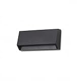 FORLIGHT Grove Aplique Gris Led para Exterior de 1.4W Resistente al Agua IP65. Foco Led Moderno de Pared y Suelo para Señalización de Jardín, Porche y Patio