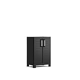 Keter Detroit Bajo Negro Armario, Resina, 65 x 45 x 97