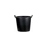 Florateck - Maceta redonda de plástico (50L), con asas