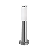 Forlight Koral Baliza Exterior para Jardín Resistente al Agua IP55. Poste de Luz para Sendero y Camino. Lámpara Bolardo de Acero Inoxidable 23W. Farolillo Moderno Zonas de Paso