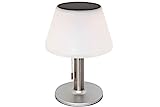 Brandsseller Lámpara solar LED de mesa para exterior, iluminación de jardín, blanco cálido, 3 niveles de luz, diámetro 20 x altura 28 cm