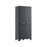 KETER Moby Xl - Armario, Color Gris/Antracita, 182 x 80 x 44 cm