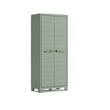 Keter Planeta al Aire Libre Alto Armario, Resina, Verde, 80 x 44 x 182