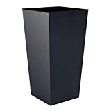 Prosperplast Macetero Urbi 50 cm Alto plástico Fower Pot con Interior Liner, 7 Colores, Sparkling Black, 50 cm