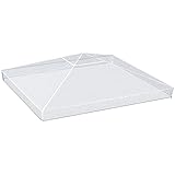 Outsunny Cubierta Protectora para Gazebo 3x3 m Cubierta Impermeable para Pérgola Toldo Carpa Funda Protectora Protección contra la Intemperie Transparente