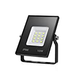 10W Mini Foco LED para Exteriores, 800LM Luz de Seguridad para Exteriores, Reflector de Lámpara IP66 Impermeable Proyector de 6500K Blanco Frío, Iluminación para en Pasajes, Jardines, Patio, Terrazas…