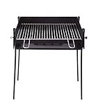 FERRETERIA LEPANTO Barbacoa de Carbón Rectangular portátil 60x40 cnt de Chapa Ideal para Carbón y leña, Barbacoa con Patas Desmontables y parilla, para Asar Carne, Pescado en el Exterior