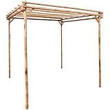 vidaXL Pérgola de Bambú Mueble de Patio Realidad Bambú Armadura de Flora Planta Bien Decorado al Patio Jardín Naural Ligero Verdor 170x170x220 cm