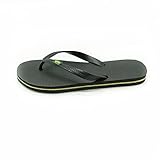 R-ISLAND Chanclas mujer,sandalias,adulto,logo Brasil, comodo, para la piscina,playa,casa,ducha. etc (NEGRO, numeric_39)