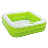 Piscina infantil hinchable intex cuadrada 86x86x25 cm, Colores Aleatorios (rosa o verde lima), 1 unidad