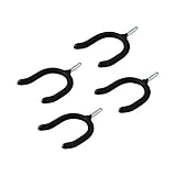 Gedotec Ganchos dobles para garaje con rosca de madera, ganchos de pared, herramientas para montaje en pared, metal engomado, longitud 105 mm, 4 unidades, juego de ganchos dobles para atornillar.