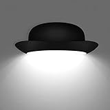 KAWELL Creativo 12W Moderno Luz de Pared LED Apliques de Pared Impermeable IP65 Aluminio LED Bañadores de Pared Interior Exterior para Baño Porche Pasillo Escaleras Dormitorio Sala KTV, Negro 6000K