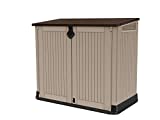 Keter 223995 Store It Out Midi - Cobertizo de Jardín Exterior, Color marrón y beige, 130 x 74 x 110 cm, MIDI 800