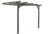 AD servicios Pérgola para Pared de Madera tratada 270/240 cm x 240 cm x 240 cm