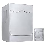 HAUSPROFI Funda Lavadora Exterior Impermeable 60 * 64 * 85cm, Fundas Lavadora Carga Frontal 420D, Fundas Secadoras Exterior con Recubrimiento Plata de Doble Cara, Funda Secadora Impermeable