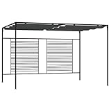 vidaXL Cenador con Techo Retráctil Jardín Pérgola Patio Toldo Sombrilla Tienda Marquesina Carpa Celebraciones Fiesta Antracita 4x3x2,3 m 180 g/m²