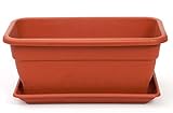 PAMEX Macetero Jardinera 'Eva' con Plato 'Adan' (60cm)