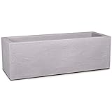 Deuba Jardinera Rectangular 80x30x27cm Plástico Resiste Intemperie Irrompible Maceta Efecto Piedra