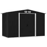 Tidyard Caseta de jardín de Acero Gris Antracita 257x205x178 cm