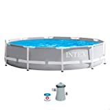 Intex 26702NP - Piscina desmontable redonda prism frame intex 305 x 76 cm con depuradora, Multicolor