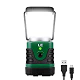 LE Linterna de Camping Recargable, Lámpara de Camping LED 1000 lúmenes, Farol Camping 4 Modos Luz de Emergencia, Luz de Carpa Resistente al Agua para Acampar, Caminar, Pescar, Cortes de Energía y Más
