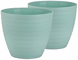 Macetas para Exterior de Plástico 30 cm (2 uds) Maceta plástico Grande para Plantas Macetero Interior Terraza Balcon para Jardinería. Tiestos Jardineras para Flores y Arboles