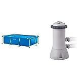 Intex 28272NP Small Frame - Piscina Desmontable, 300 x 200 x 75 cm, 3.834 litros + 28638 Depuradora de Cartucho Filtros Tipo A, 3785 L/h