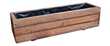 Jardinera de Madera D6, Jardinera Grande para Exteriores, Jardinera con pies, Jardinera de Madera, Caja de Flores Rectangular, jardineras para Exteriores (Longitud de 90 cm)