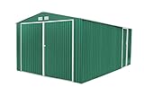 GARDIUN KIS12771 - Garaje Metálico Oxford 20,5 m² Exterior 540x380x232 cm Verde