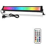 MEIHUA Foco LED RGB Exterior 25W Barras de Luz RGB de 12 Colores 2 Modos 6 Nivel de Brillo para Bricolaje, con Control Remoto, Temporización, Función de Memoria, Decoración Jardín Fiesta Boda