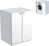Adventa 0 Mueble para Lavadora de Resina PVC (Uso Interior/Exterior), 68,5 x 64,5 x 88 cm, Polipropileno, Color Blanco, M