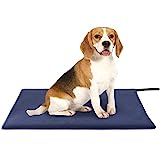 Alfombra calefactora para perros y gatos de 65 x 40 cm, manta calefactora de animales con regulable temperatura, suave cojín calefactor, protección contra sobrecalentamiento, duradera, lavable