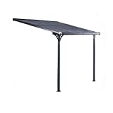 GARDIUN KIS13008 - Pérgola de Pared Elliot - 8 m² 313x254x220/260 cm Aluminio y Policarbonato