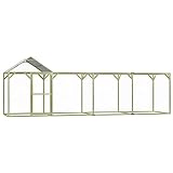 Susany Gallinero Exterior Grande Jaula Gallinas Conejos Aves Conejera con Cerradura Paredes Malla Gallinero Madera de Pino impregnada 6x1,5x2 m