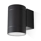 Paco Home Lámpara Pared LED Exterior Iluminación Mural Caseta Jardín Moderna Garaje Decoración Jardín IP54 3000K, Farbe_MuVa:Anthrazit, Tipo de luminaria_Tecnología: Tipo 1-1x GU10