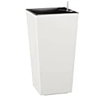 Dehner Elise – Maceta con Sistema de autorriego, plástico, Aprox. 36 X 20 X 20 CM, Color Blanco