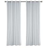 ANCLLO 1 panel de cortinas blancas para exteriores para patio, impermeables, extra anchas, 137 x 213 cm, cortinas opacas para exteriores, porche, pérgola, cenador, piscina