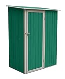 GARDIUN KIS12961 - Armario Newcastle 1.27 m² Exterior 89 x 143 x 186 cm, Verde
