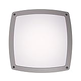 Paco Home Lámpara Pared Exterior Iluminación Mural Caseta Jardín Moderna Garaje Decoración Jardín IP54 3000K, Farbe_MuVa:Plata Gris, Tipo de luminaria_Tecnología:Tipo 2-2x E27