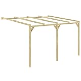 Kstyhome Pérgola cobertizo de Madera, Madera Tratada para Exterior, Pergola Madera, Poste De Madera Tratada, Pergolas De Jardin Madera, 4x3x2,1 m