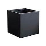Hong Yi Fei-Shop maceteros Exterior Cemento Negro Grande Maceta jardín al Aire Libre Patio Patio Restaurante Oficina nórdico Decorativo Decorativo Maceta Maceta Macetero para Interior (Size : D)