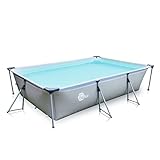 yourGEAR Piscina Familiar 3x2x0,7m Piscina con Marco de Acero Piscina Jardín XL Pool