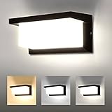 CHENBEN Aplique Pared Exterior 18W Lámpara de Pared LED Impermeable IP65 Luz de Aluminio Iluminación 3000K 4000K 6000K para la decoración de paredes exteriores, jardines, patios, garajes
