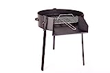 BARBACOA REDONDA LEÑA Y CARBÓN 60 CENTÍMETROS Ø CON SOPORTE PARA PAELLERA IDEAL PARA CAMPING Y PLAYA
